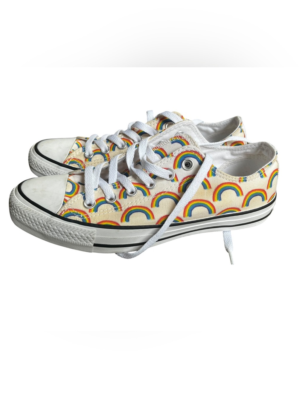 US 8 Converse Chuck Taylor All Star Low Top Rainbow Print Sneakers - Picture 5 of 13